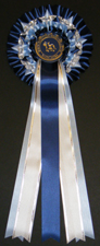 4 tier Moocraft Special with wide outer, points and metallic edged ribbon